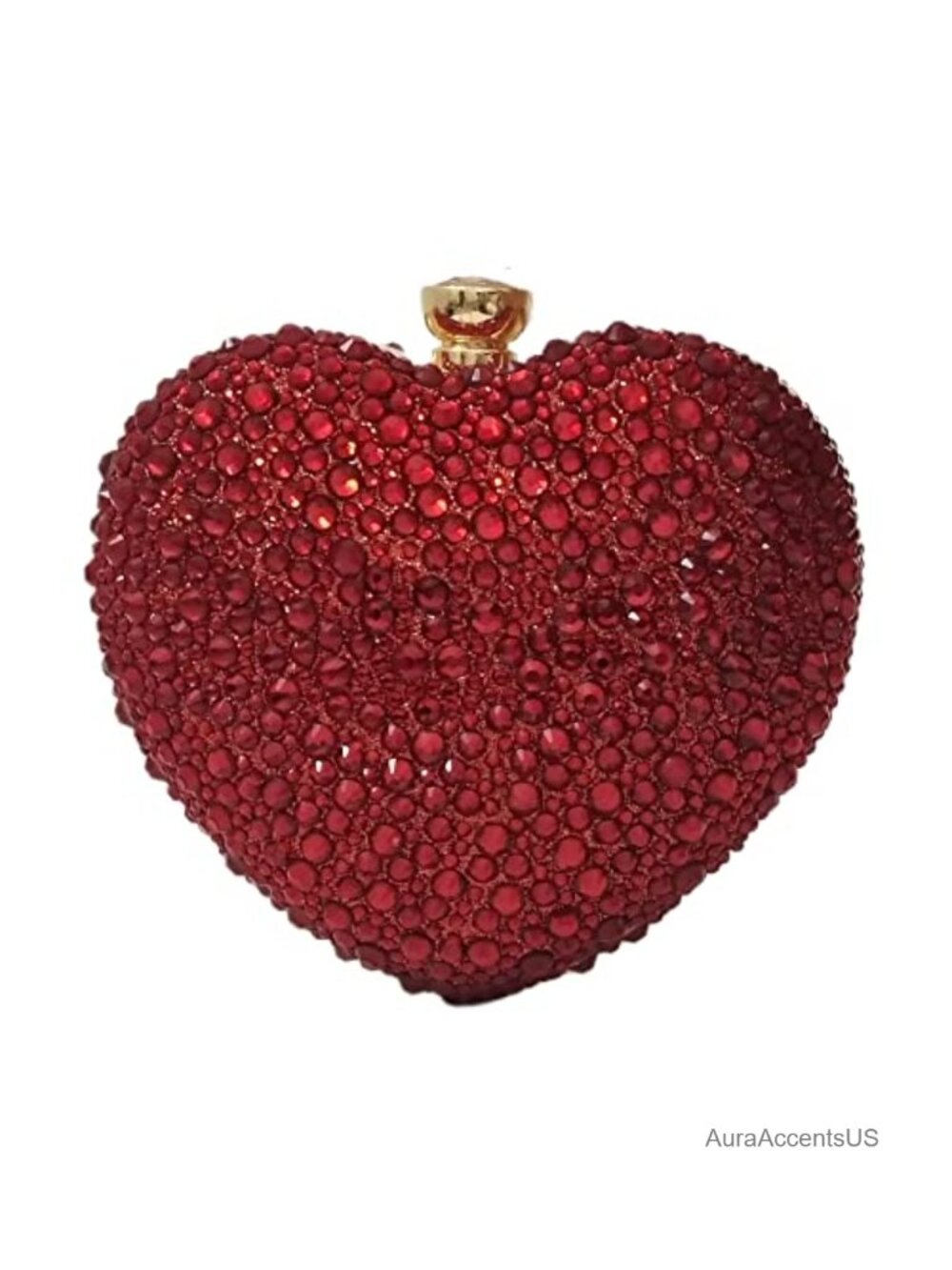 Heart Shape Rhinestone Clutch Purse Mini Evening Bag Wedding Handbag Party